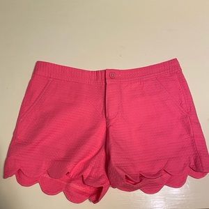 Lilly Pulitzer pink scalloped shorts